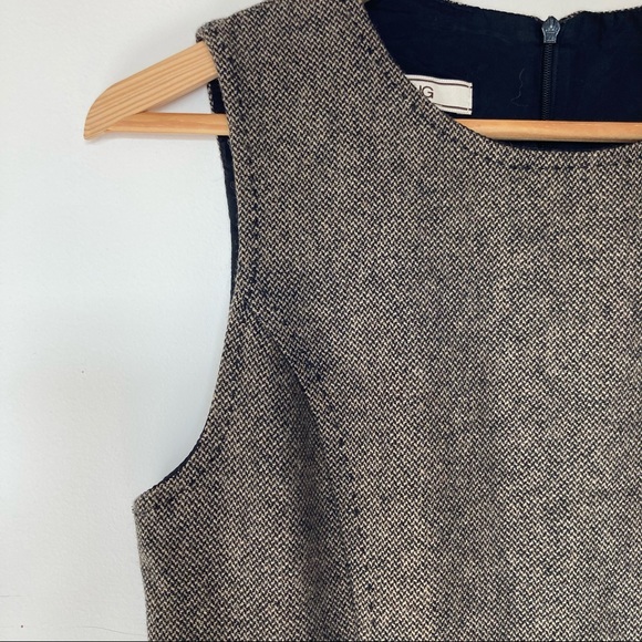MANGO Tweed Long Sleeveless Dress 4 - Picture 5 of 7